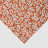 Orangefarbenes Herbstlaub- und Acornmuster Seidenpapier (Ausschnitt)