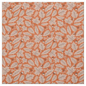 Orangefarbenes Herbstlaub- und Acornmuster Stoff (Muster)