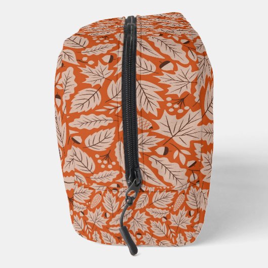 Orangefarbenes Herbstlaub- und Acornmuster Waschbeutel (Rechts)