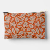 Orangefarbenes Herbstlaub- und Acornmuster Zubehörtasche (Rückseite)