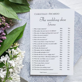 Orangefarbenes Hochzeitsschuhspiel, Brautparty-Spi