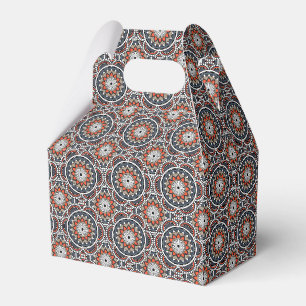 Orangefarbenes islamisches Mandala-Muster Geschenkschachtel