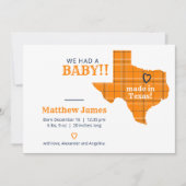 Orangefarbenes Kariertes Foto aus Texas Ankündigung (Vorderseite)