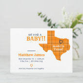 Orangefarbenes Kariertes Foto aus Texas Ankündigung (Stehend Vorderseite)