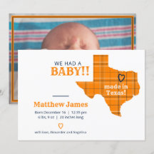 Orangefarbenes Kariertes Foto aus Texas