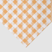 Orangefarbenes Kariertes Muster Seidenpapier (Ausschnitt)