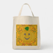 Orangefarbenes Kostümdesign Popcorn Anime Tote Bag Tragetasche (Rückseite)