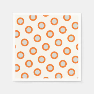 Orangefarbenes Kreiseldrehpunktdesign Serviette