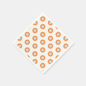 Orangefarbenes Kreiseldrehpunktdesign Serviette (Ecke)