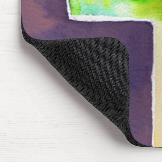 Orangefarbenes Kreuzmousepad Mousepad (Ecke)