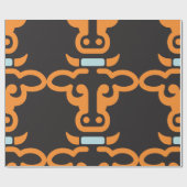 Orangefarbenes Kuhkopierpapier Geschenkpapier (Flach)