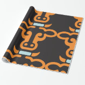 Orangefarbenes Kuhkopierpapier Geschenkpapier (Ungerollt)