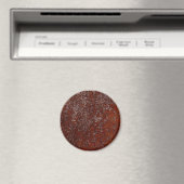 Orangefarbenes Kupfer-Rusted-Metall-Textur Magnet (In Situ (Geschirrspüler))