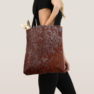 Orangefarbenes Kupfer-Rusted-Metall-Textur Tasche
