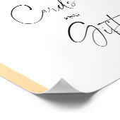 Orangefarbenes Kürbisbogen Brautparty - Karten und Poster (Ecke)