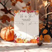 Orangefarbenes Kürbisgeschlecht zeigt Boy- oder Gi Poster