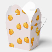 Orangefarbenes Kürbiskopfmuster Geschenkschachtel (Geöffnet)