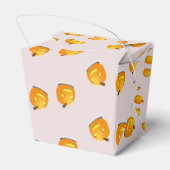 Orangefarbenes Kürbiskopfmuster Geschenkschachtel (Rückseite)