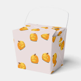 Orangefarbenes Kürbiskopfmuster Geschenkschachtel