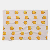 Orangefarbenes Kürbiskopfmuster Geschirrtuch (Horizontal)