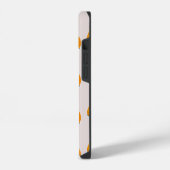 Orangefarbenes Kürbiskopfmuster iPhone Hülle (Linke Seite)
