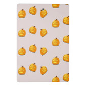 Orangefarbenes Kürbiskopfmuster Mini Klemmbrett (Rückseite)