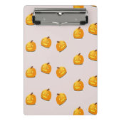 Orangefarbenes Kürbiskopfmuster Mini Klemmbrett (Vorderseite)