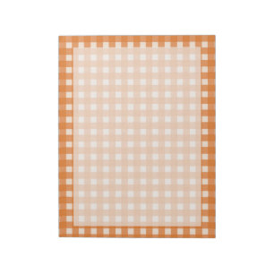 orangefarbenes Land Karos Notizblock