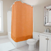 Orangefarbenes Ledermuster, Textur aus Hinterleder Duschvorhang (Beispiel)