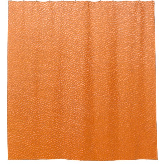 Orangefarbenes Ledermuster, Textur aus Hinterleder Duschvorhang (Vorderseite)