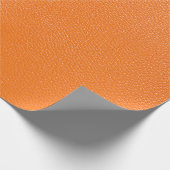Orangefarbenes Ledermuster, Textur aus Hinterleder Geschenkpapier (Ecke)
