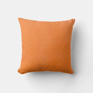 Orangefarbenes Ledermuster, Textur aus Hinterleder Kissen