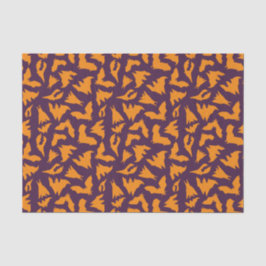 Orangefarbenes Lila Fledermausmuster Seidenpapier