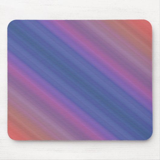Orangefarbenes Lila und blaues Diagonalstreifen-Mu Mousepad (Vorne)