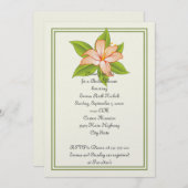 Orangefarbenes Lilienhochzeitungs-Brautparty lädt Einladung (Vorne/Hinten)