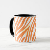Orangefarbenes Malmuster Modernes Kunstdesign Tasse (Vorderseite Links)