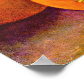 Orangefarbenes Markenzeichen Golden Gate 1950 Poster (Ecke)