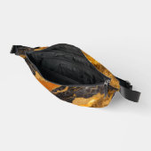 Orangefarbenes Marmormuster mit Gold Bauchtasche (Offen)