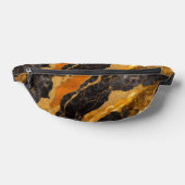 Orangefarbenes Marmormuster mit Gold Bauchtasche (Ablage )