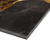 Orangefarbenes Marmormuster mit Gold Schneidebrett (Ecke)