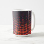 Orangefarbenes, modernes, urbanes Halbtonmuster Kaffeetasse (VorderseiteRechts)