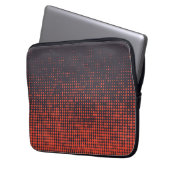 Orangefarbenes, modernes, urbanes Halbtonmuster Laptopschutzhülle (Vorderseite Links)