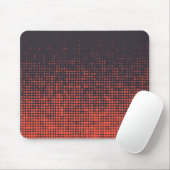 Orangefarbenes, modernes, urbanes Halbtonmuster Mousepad (Mit Mouse)