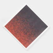 Orangefarbenes, modernes, urbanes Halbtonmuster Serviette (Ecke)