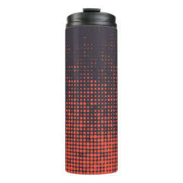 Orangefarbenes, modernes, urbanes Halbtonmuster Thermosbecher