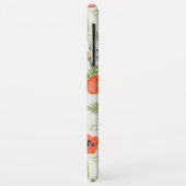 Orangefarbenes, mohnfarbenes Muster Case-Mate iPhone Hülle (Hinten/Links)