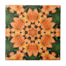 Orangefarbenes Mosaikmuster Keramik Tile Fliese