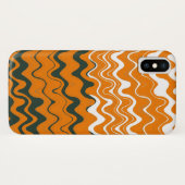 Orangefarbenes Muster aus weißem Graumeer Case-Mate iPhone Hülle (Rückseite (Horizontal))