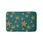 Orangefarbenes Muster Badematte (Vorderseite)