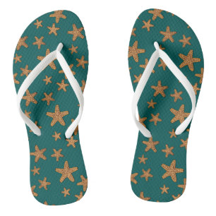 Orangefarbenes Muster Badesandalen